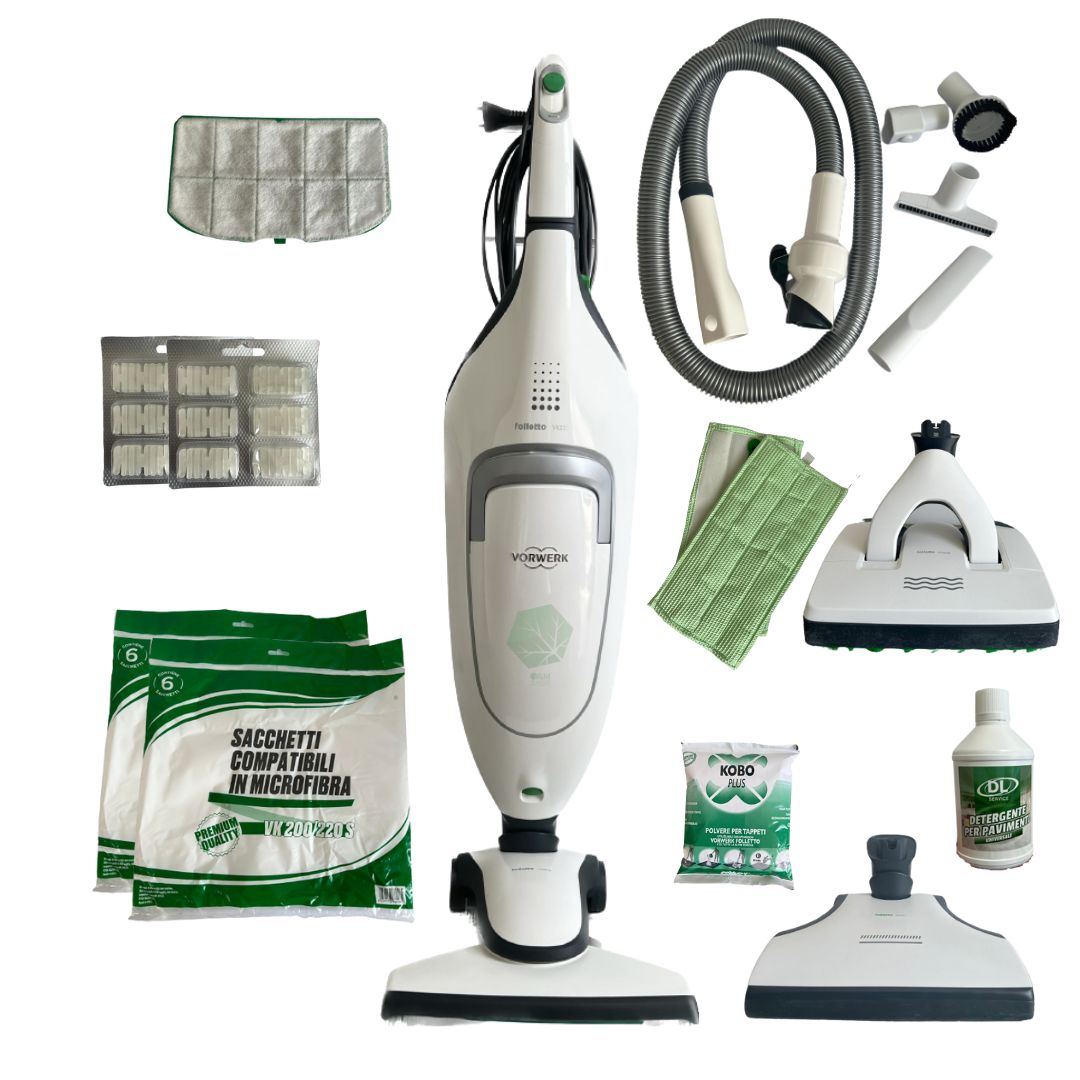 12740 - Confezione 6 Sacchetti Stoffa Microfibra Compatibile Scopa Folletto VK 1 - Foto 9