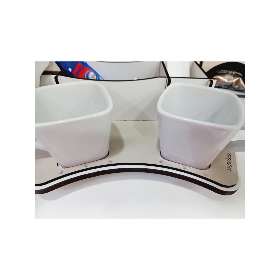 MEDEA-Set caffè cup love tortora