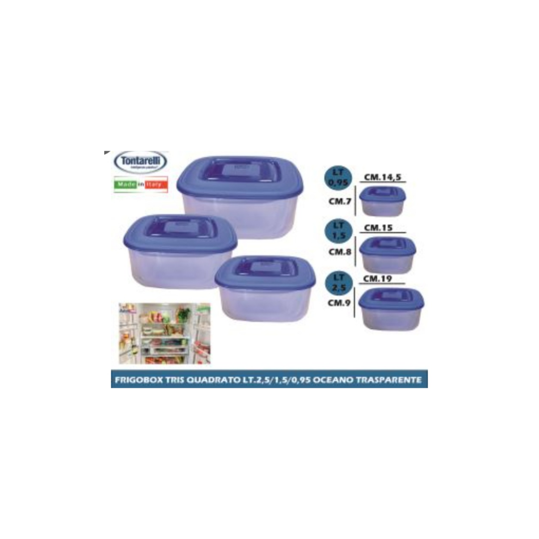 Set 3 contenitori quadrati- TONTARELLI