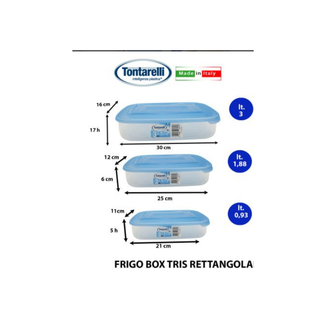 Set 3 contenitori rettangolari- TONTARELLI