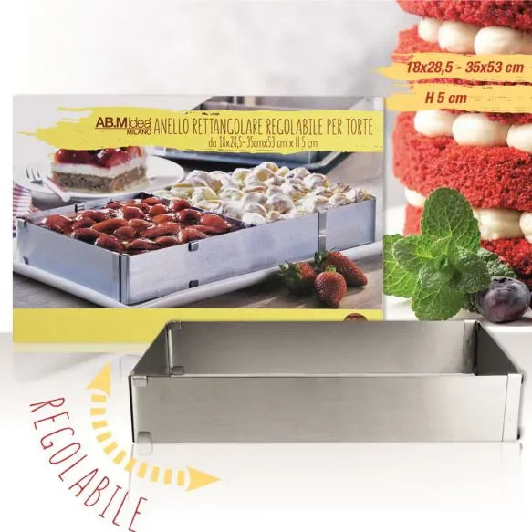 Anello torta regolabile rettangolare - ABM