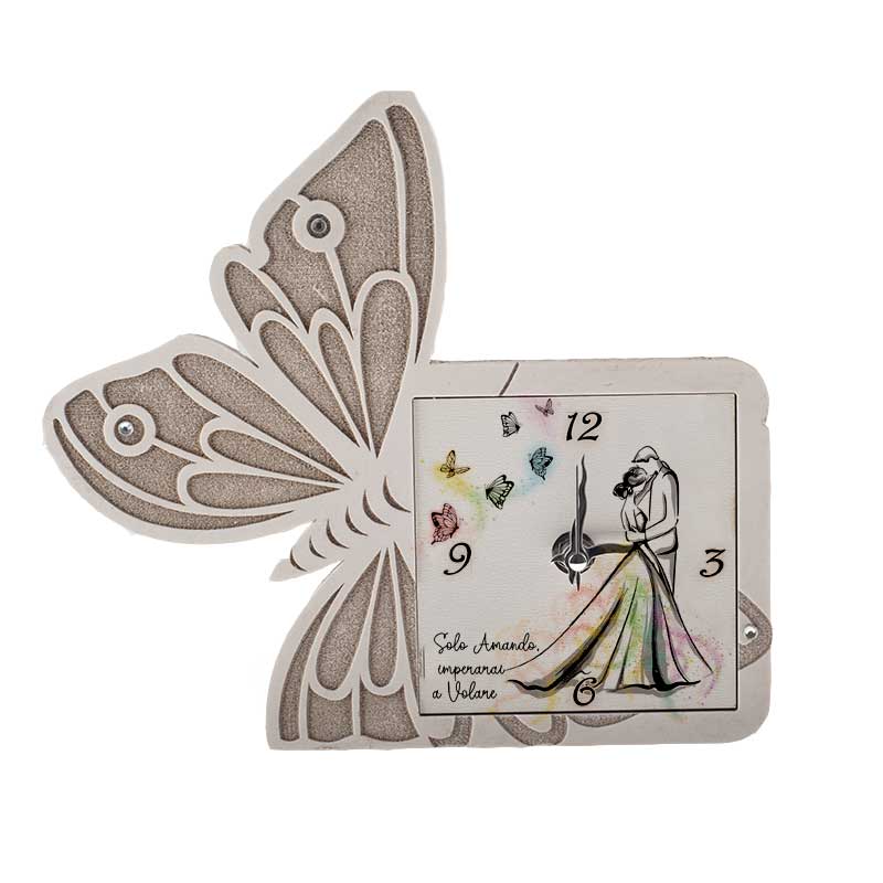 ANGIE- Orologio sposi farfalla