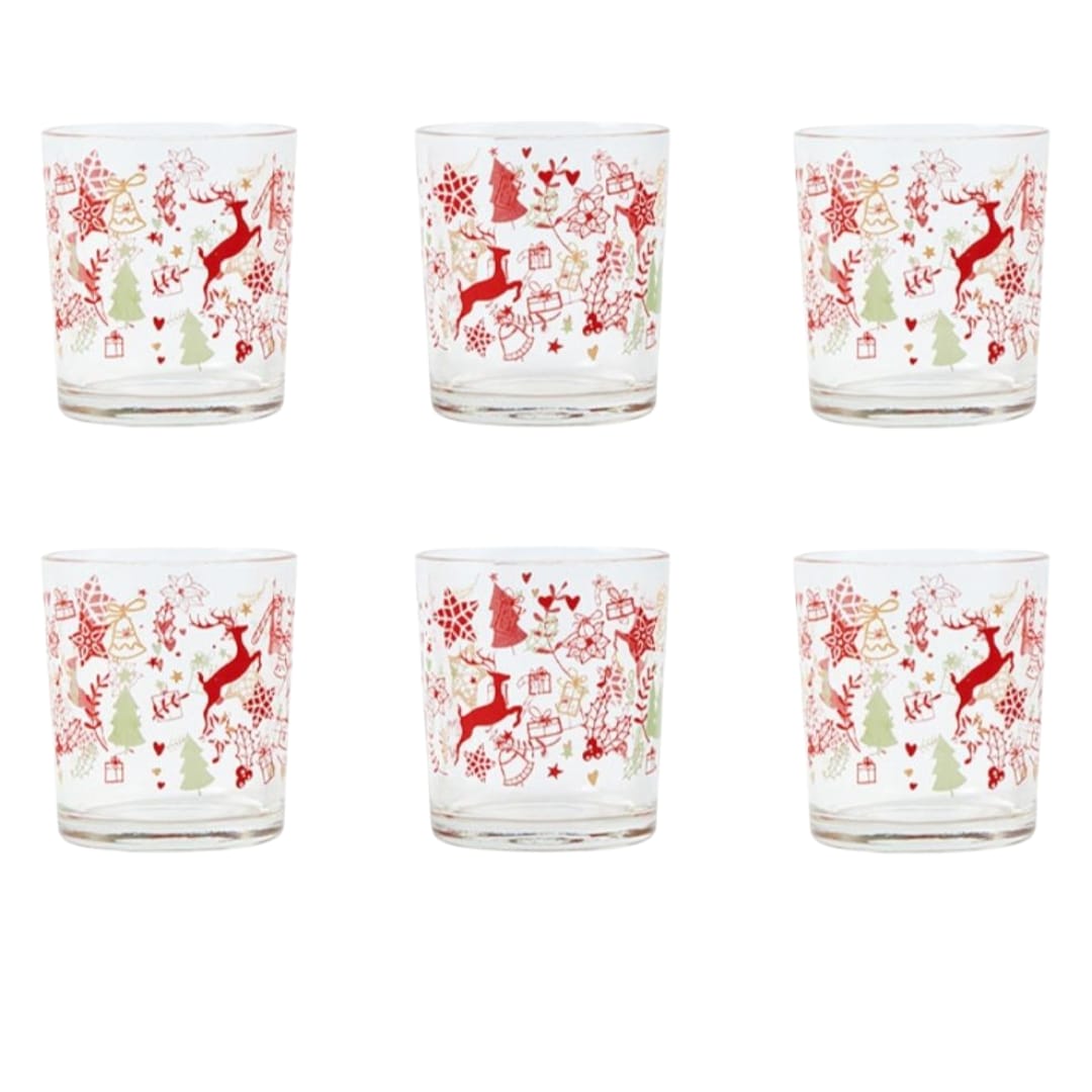 Set 6 biccheri decorati