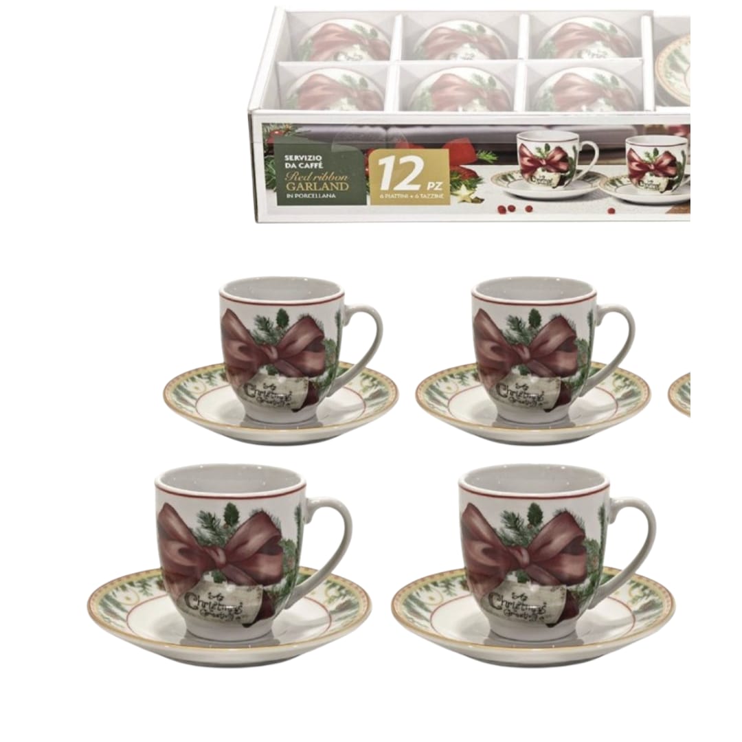 Set 6 tazzine fiocco