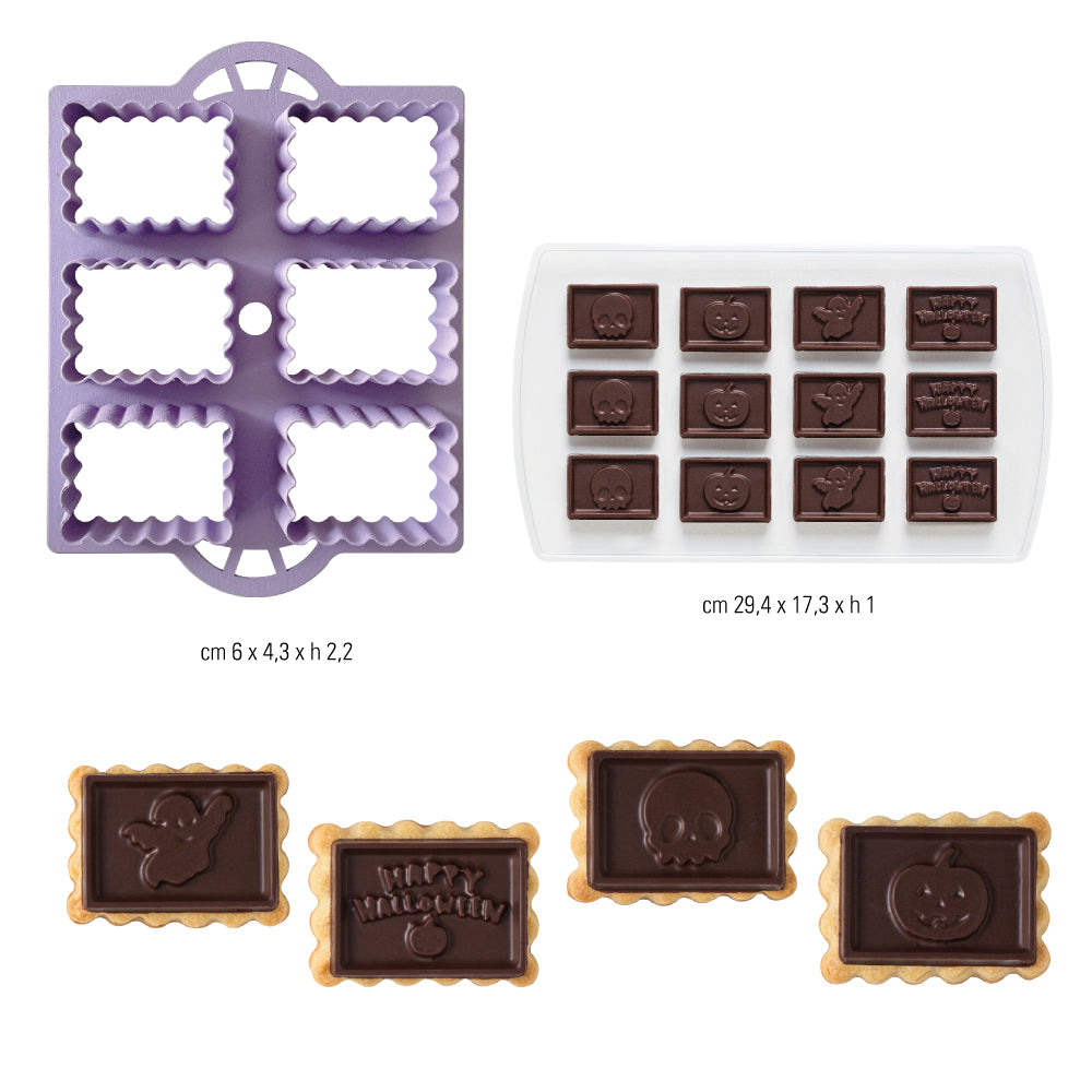 Tagliabiscotti gallette cioccolato halloween