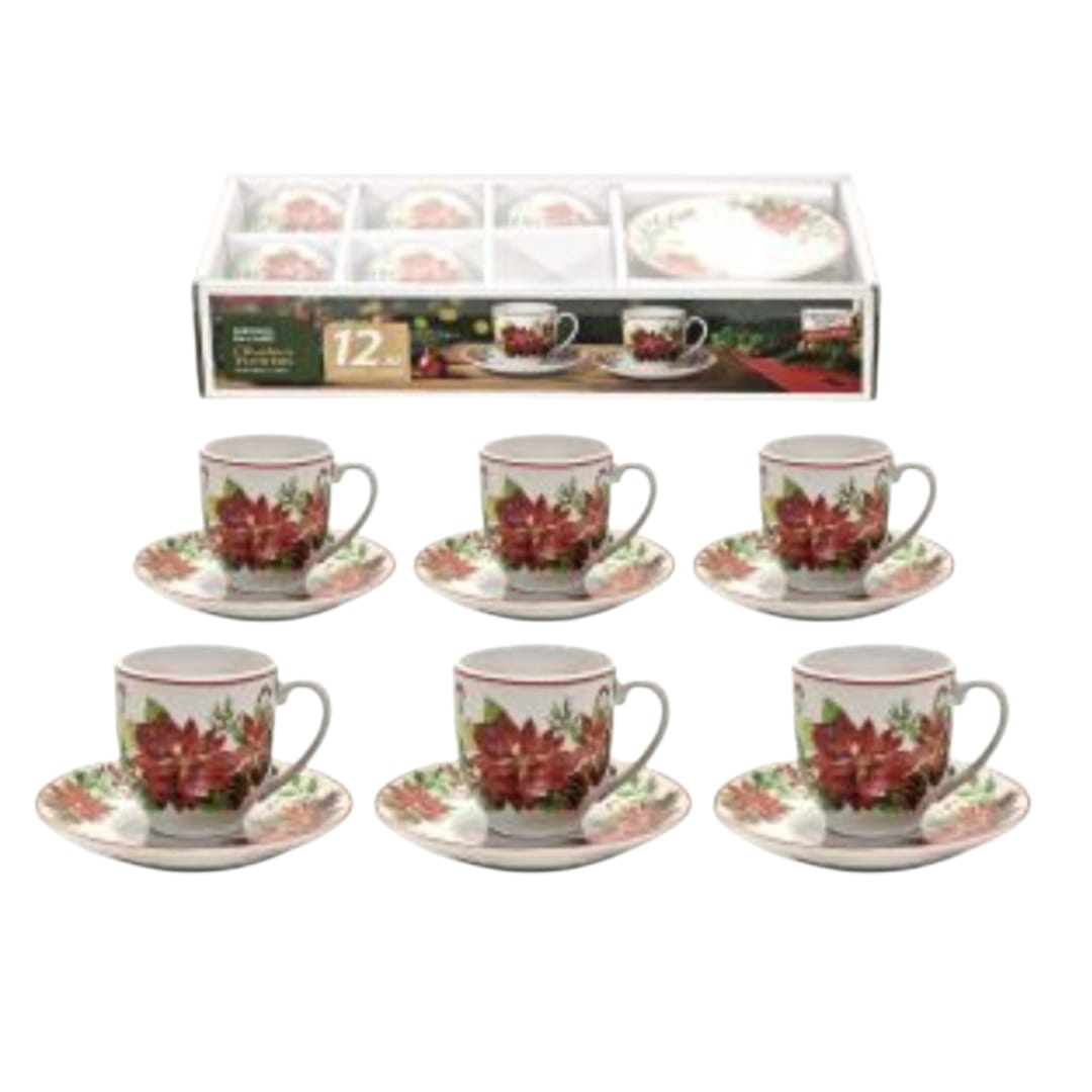 Set 6 tazzine stella di Natale