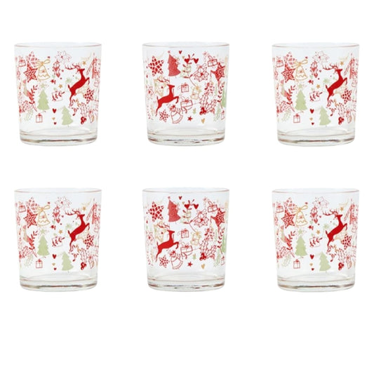 Set 6 biccheri decorati